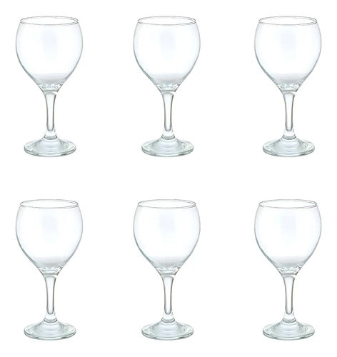 Set 6 Piezas Copa Lav De Vidrio Vino Misket 260 Ml
