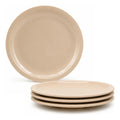 Set 4pz Plato Vajilla Melamina Trinche Postre Pan Beige 16cm