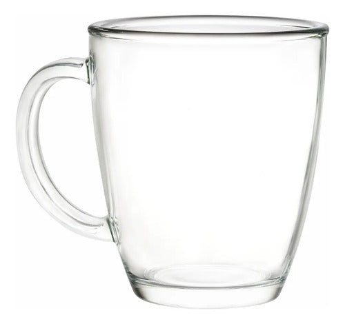 Set 4 Tazas para Café Latte Transparentes Vidrio 360ml Vittori