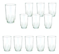 Caja 12 Piezas Vaso De Vidrio Cooler Diamante 520 Ml