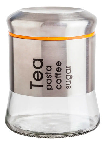 Caja 24 Piezas Brocal De Vidrio Cubierta Acero T/Rosca Mini 850 ml