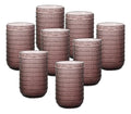 Set Vasos Vidrio Cristal Labrado Polka 420ml Púrpura/8 Piezas