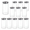 Caja 12 Piezas Brocal De Vidrio Liso de Borosilicato 1.5 L