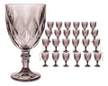 Copas de Vidrio Vino Púrpura 24 Piezas