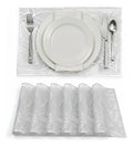 Mantel Individual tapete rectangular Mesa Comedor PVC, tapetes Lavables Resistentes Fácil de Limpiar para Mesa Cocina Comedor Restaurante (18, Plata)