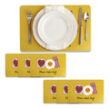 Mantel Individual tapete Rectangular Impreso con diseño PVC Mesa Comedor Textiline, tapetes Lavables Resistentes Fácil de Limpiar para Mesa Cocina Comedor Restaurante (18, Desayuno)