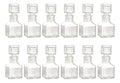 Set de 12 Licoreras Labradas de Cristal Rodas Nano 65 ml, para Recuerdos de Bodas Reuniones Fiestas