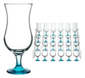 Caja De 24 Copas Huracán De Vidrio Capri De 470 Ml Azul