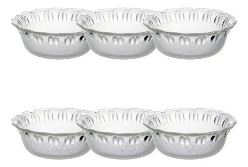Set 6 Piezas Tazón De Vidrio Napiz Manzanas Mediano 250 Ml
