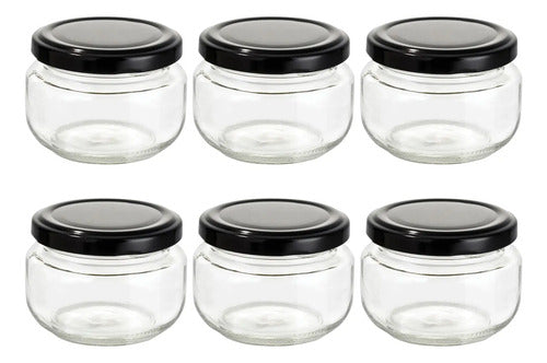 Set 6 Piezas Tarro Pimiento De Vidrio 4 Oz 130 Ml