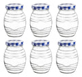 Set 6 Frascos Organizador Especieros Vidrio 190 Ml C/ Tapa