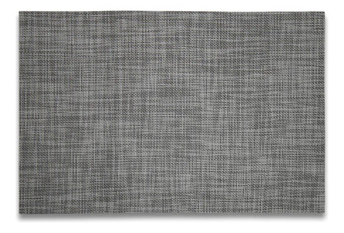Mantel Individual tapete Rectangular Mesa Comedor Textiline, tapetes Lavables Resistentes Fácil de Limpiar para Mesa Cocina Comedor Restaurante (18, Gris)