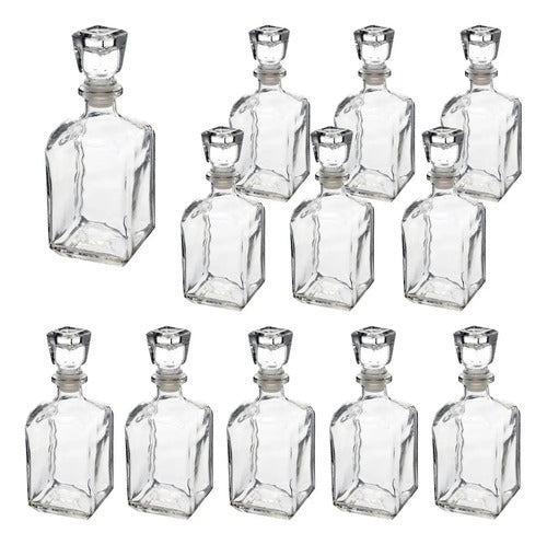 Caja Sellada Con 12 Piezas Licorera De Vidrio Argos Grande 1 L