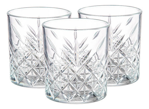 Caja Sellada 48 Piezas Vaso De Vidrio Whisky Infinity 350 ml