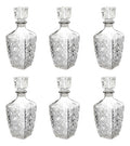 Set 6 Licoreras Cristal Decantador Vino Mediana 500ml