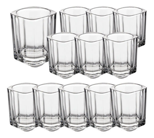 Set de 12 Tequileros Cuadrado Liso