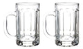 Set 2 Tarros Cerveceros De Vidrio Para Cerveza 380ml Transparente
