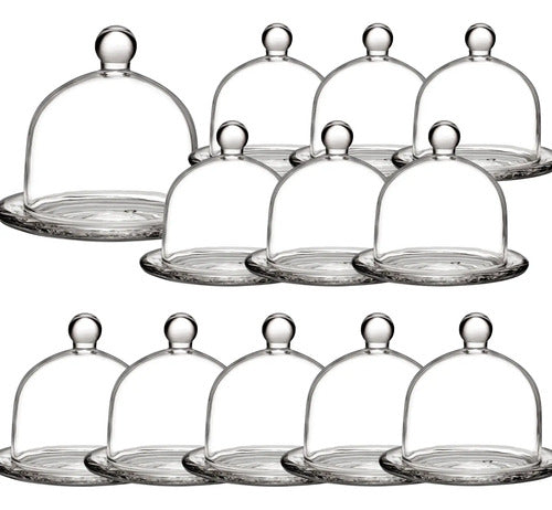 Caja 12 Piezas Bombonera De Vidrio Capelo Grande