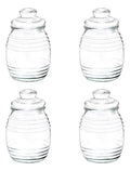 4 Frascos Organizador Vidrio Tarrito C/tapa Cocina 1.1l Color Cristalino