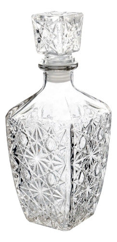 Caja 12 Licoreras Cristal Diamante Decantador Vino 500ml