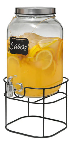 Dispensador Bebidas Vitrolero Agua Vidrio Mason Garrafon 8lt
