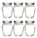 6 Frascos De Cristal Redondo T/presión 180 Ml