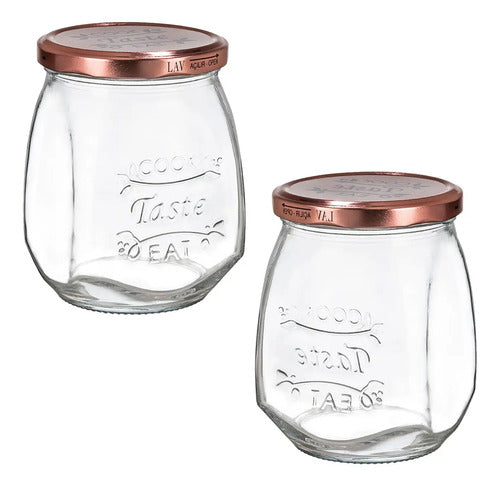 Set 2 Frasco Especiero Organizador Lav Tasty 550ml Cocina Transparente