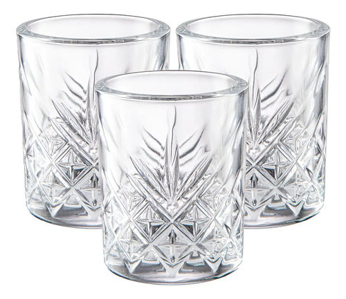Juego de 48 Tequileros Caballito Shot diseño Timeless de Vidrio Cristal Labrado 60 ml 2 OZ