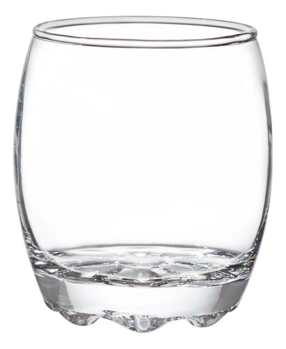 Caja 72 Piezas Vaso De Vidrio Muela Mediano 220 ml