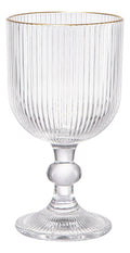 Juego 6 Copas Cristal Color Labrado Para Vino Tinto 260ml