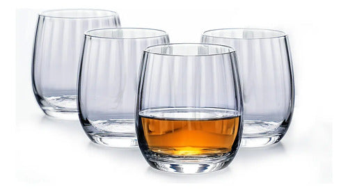 Juego 4 Copas Vidrio Vaso Vino Flauta Champagne Bella (325ML Vaso)