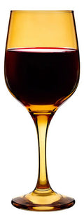 LAV, Juego de Copas de Vino Tinto Cristal Resistente, Variedad de Colores para Eventos, Bodas, Fiestas, Banquetes (24, Naranja)