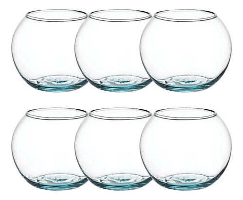 Set 6 Piezas Florero Pecera De Vidrio 800 Ml