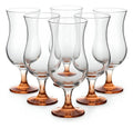 LAV Juego de 6 Copas Cristal Vidrio para Cóctel Huracán Cocktail 470ml (Rojo)