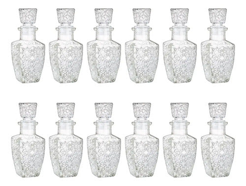 Caja 72 Piezas Licorera De Vidrio Diamante Mini 125 ml