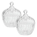 Set Con 2 Piezas Bombonera De Vidrio Canicas Mediana 250 ml
