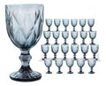 Copas De Vidrio Azul Cobalto Cristal 24 Piezas 245 Ml