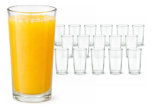 Juego de 20 Vasos Cuberos de Vidrio Cristal para Banquete o Restaurante Mayoreo 280ml VITTORI