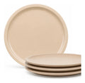 Set 4pz Plato Vajilla Melamina Trinche Postre Pan Beige 27 Cm