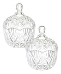 Set Con 2 Piezas Bombonera De Vidrio Rocher Grande 630 ml