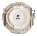 Mantel Individual tapete Circular Mesa Comedor PVC, tapetes Lavables Resistentes Fácil de Limpiar para Mesa Cocina Comedor Restaurante (18, Rosa Gold)