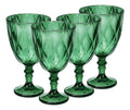 Juego 4 Copas Vino Agua Cristal Labrado Vidrio 335Ml Elegantes para Cenas Eventos