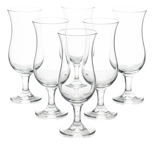 Set 6 Copas Vidrio Huracán Lav Cocktail Cristal 470ml Transparente