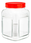 Brocal De Vidrio Cuadrado C/tapa Plástico 1.5 L