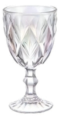 Juego De 24 Copas Para Vino De Vidrio Cristal De Color 340ml Color Tornasol