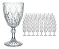 Caja 48 Copas De Vidrio Cristal Labrado Vino Tinto Libia Cristalino