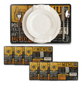Set 6 Piezas Mantel Individual Tapete Mesa Comedor Polipropileno Vittori