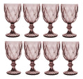 Copas De Vidrio Purpura Cristal 8 Piezas 245 Ml
