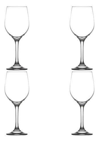 Set 4 Piezas Copa Lav De Vidrio Vino Fame 395 Ml