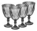 Juego 4 Copas de Vidrio Cristal para Champaña Vino Agua Color Humo
